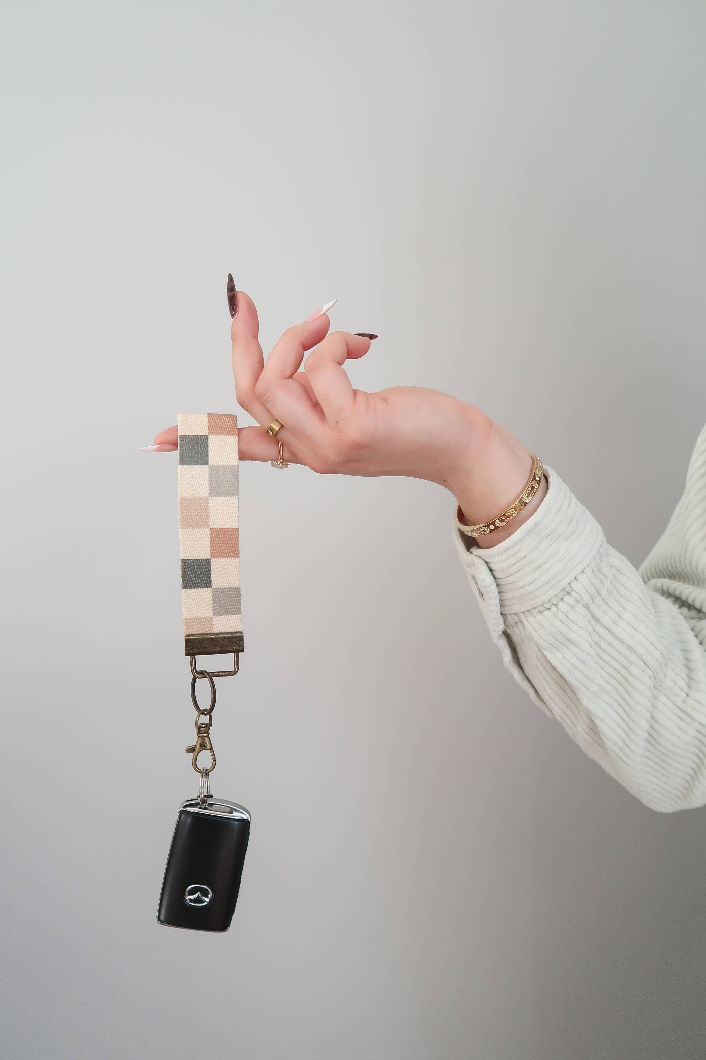 Canvas Wrist Keychain Lanyard, Key Wristlet