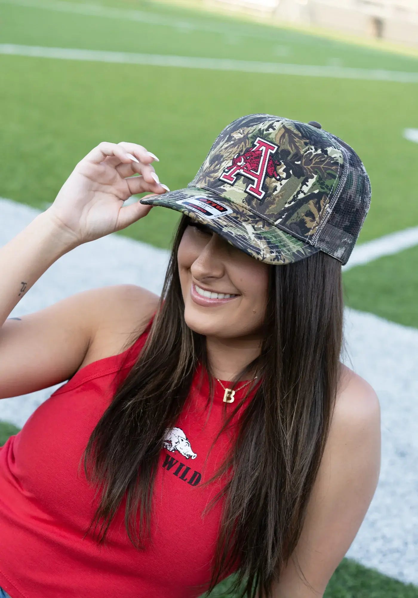 Hog Through The 'A' Camo Trucker