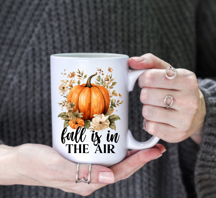 Fall Is In The Air Pumpkin 15oz Coffee Mug