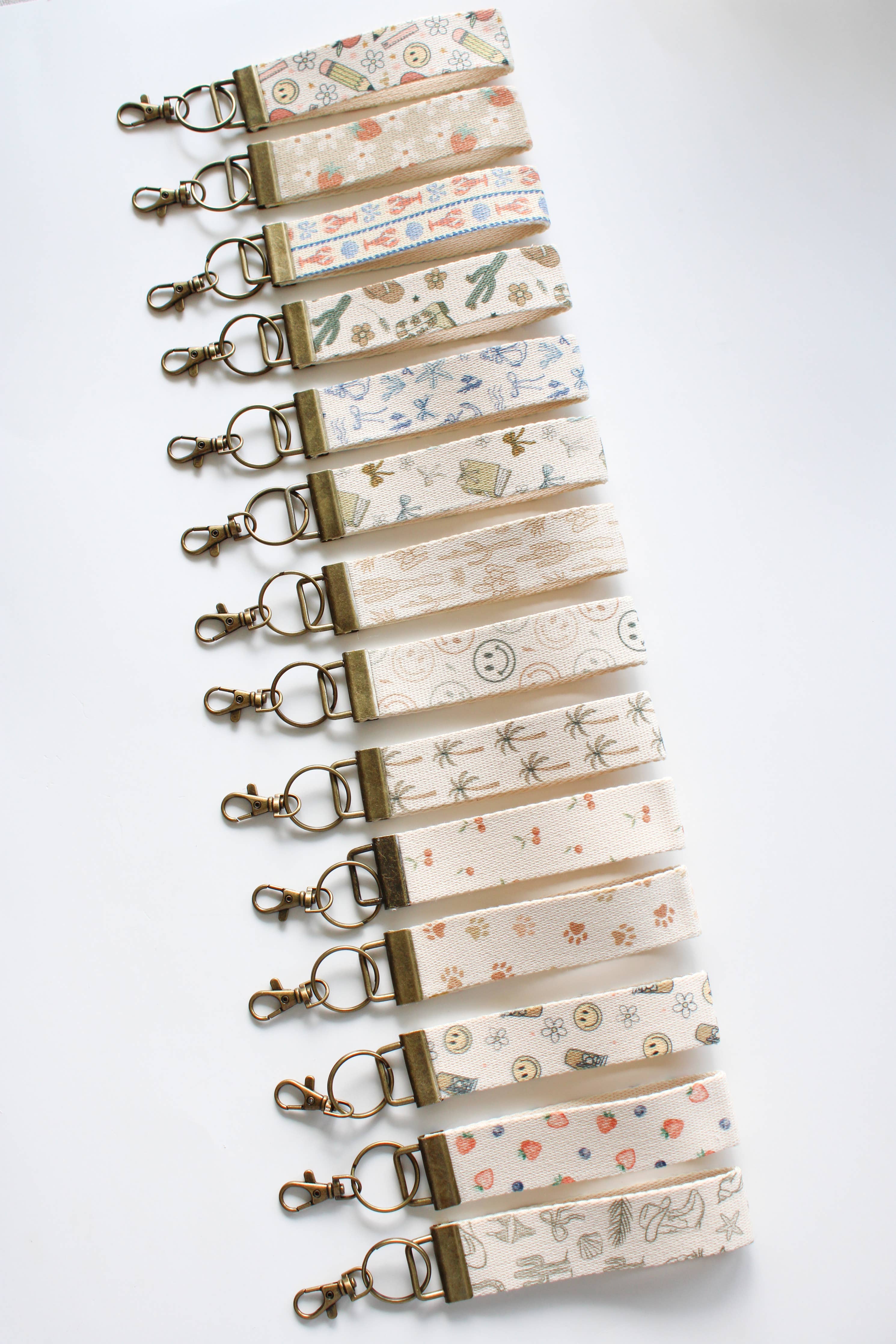 Canvas Wrist Keychain Lanyard, Key Wristlet