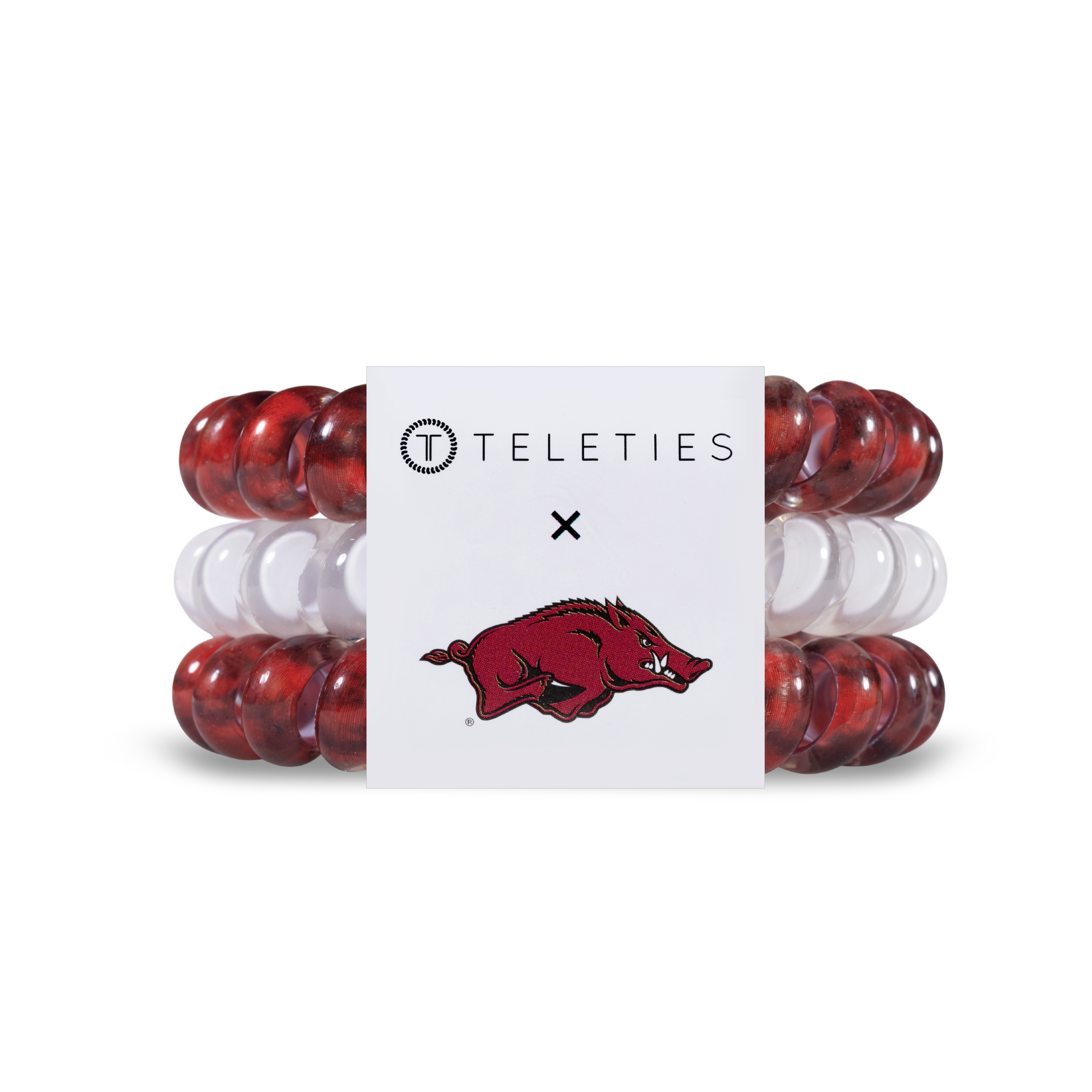 Spiral Hair Coils | Large | Univ. of Arkansas Hair Ties