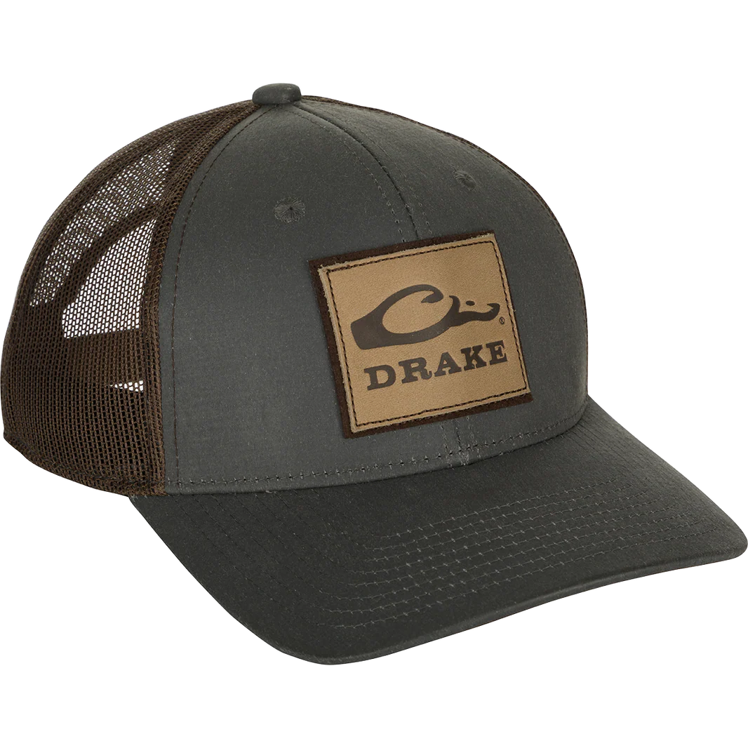 Leather Patch Mesh Back Cap