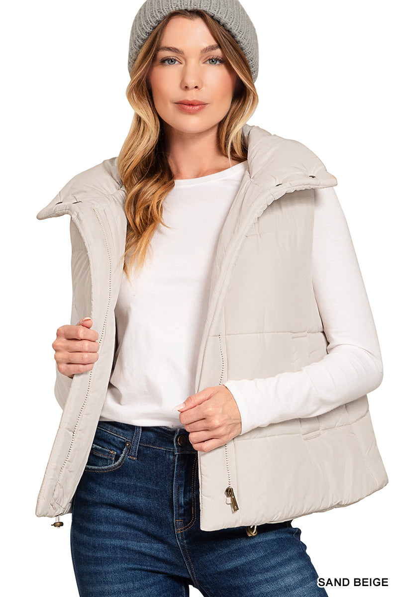 HIGH NECK PUFFER VEST