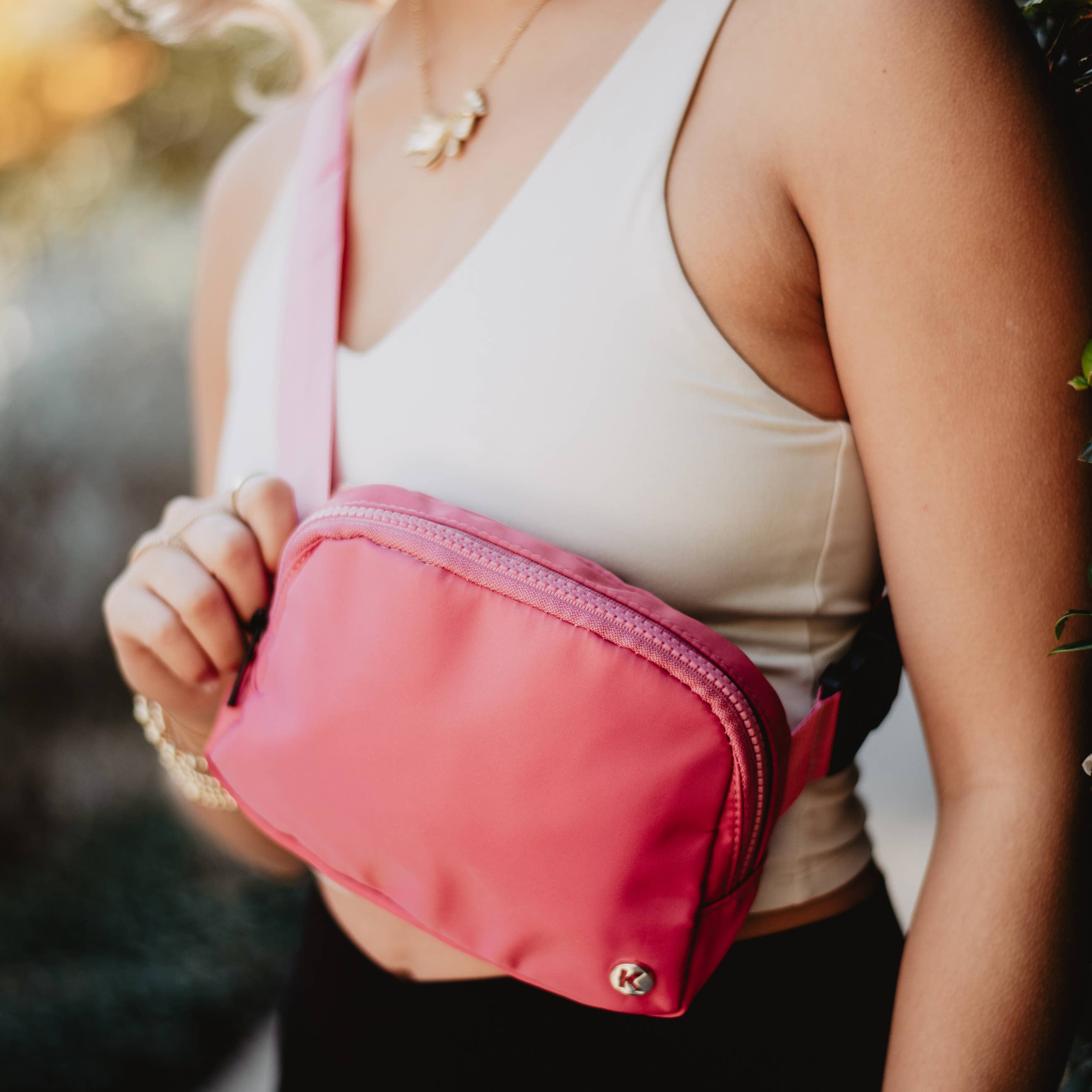 Rose Pink Crossbody Fanny Pack