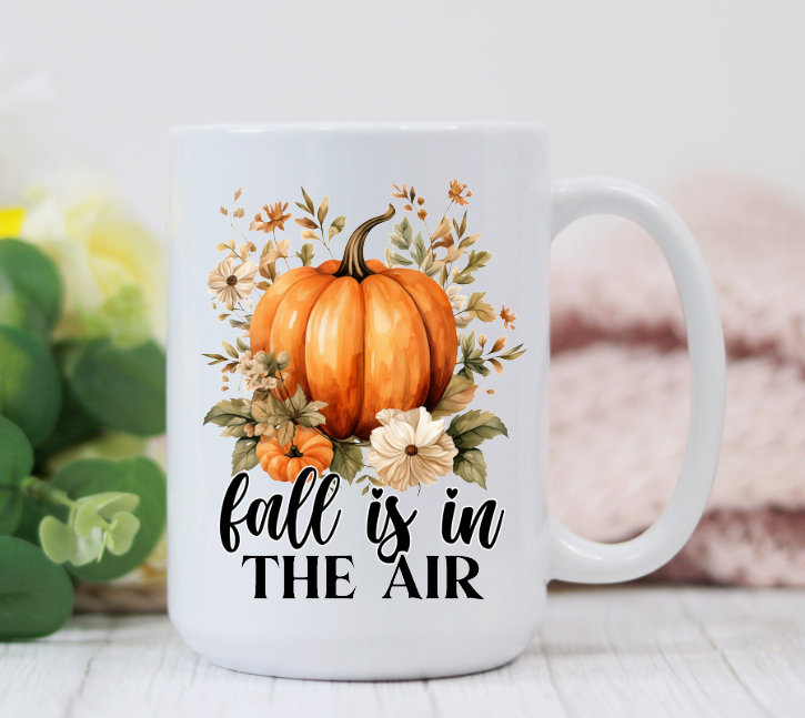 Fall Is In The Air Pumpkin 15oz Coffee Mug