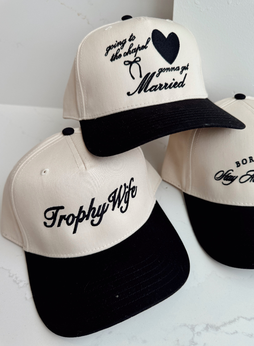 Trophy Wife - Black Vintage Trucker Hat