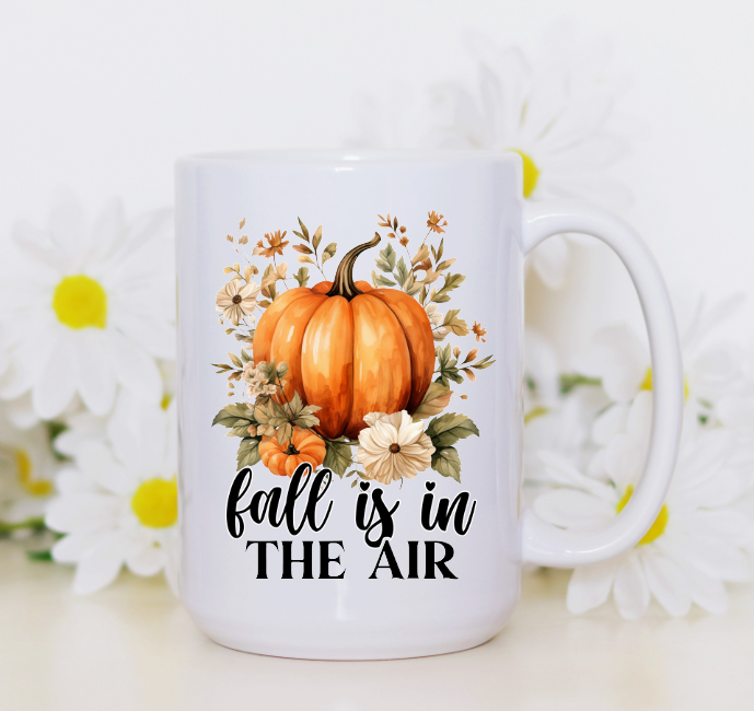 Fall Is In The Air Pumpkin 15oz Coffee Mug