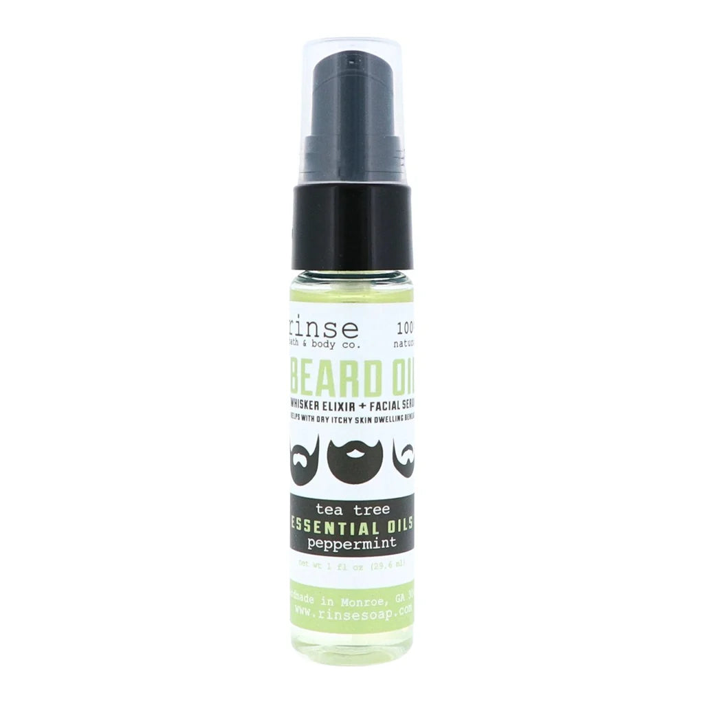Tea Tree Mint Beard Oil (skin & whisker elixir) - Rinse Bath & Body