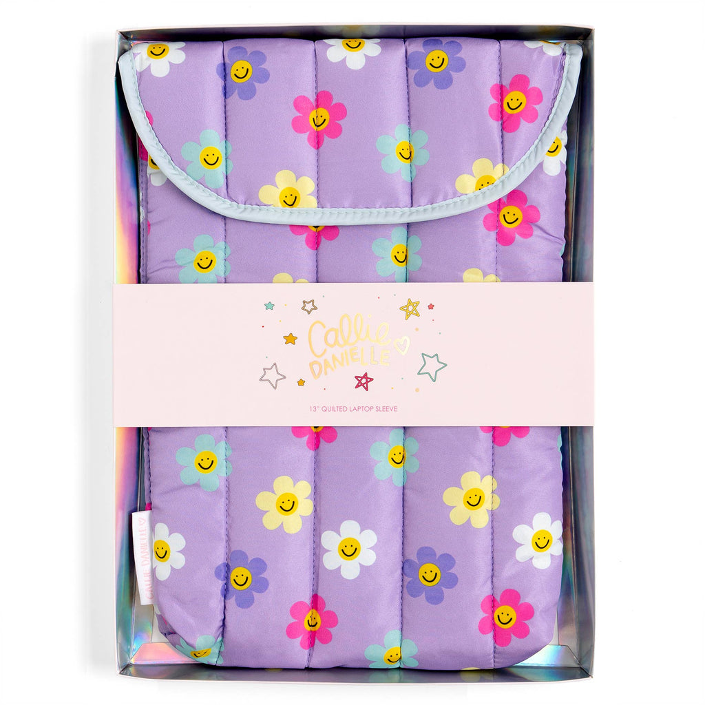 Happy Daisy Quilted Laptop Sleeve