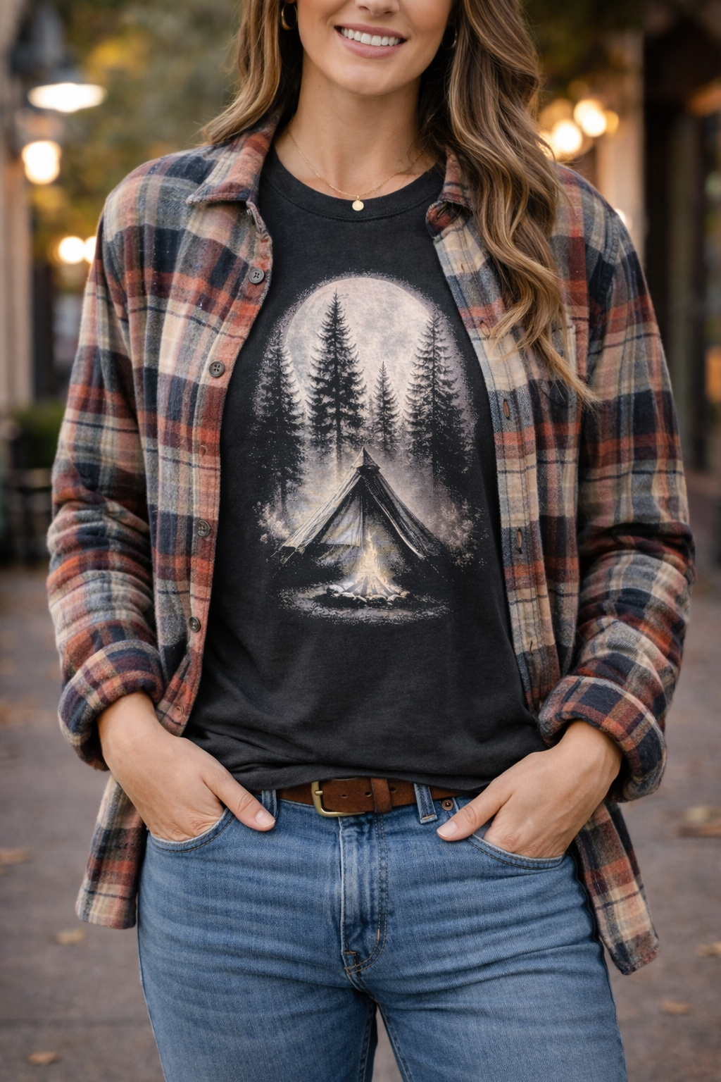 CAMPING FOREST MOONLIGHT TEE