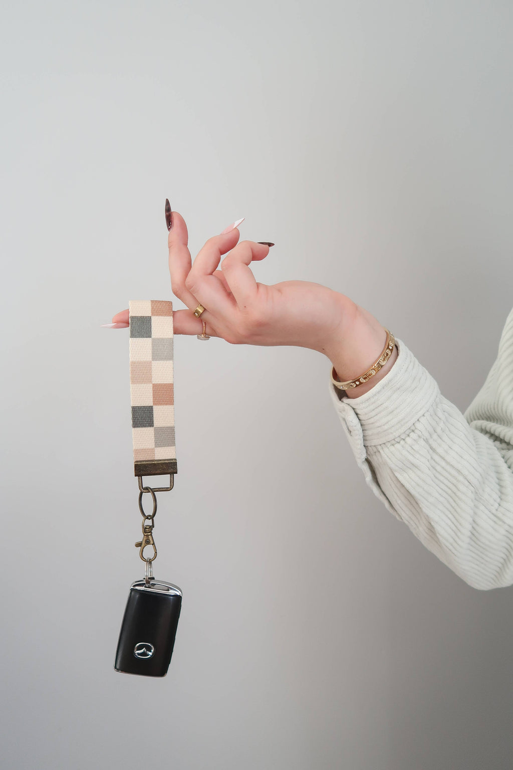 Canvas Wrist Keychain Lanyard, Key Wristlet