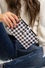 CHECKERED SLIM CREDIT CARD ZIPPER WALLET