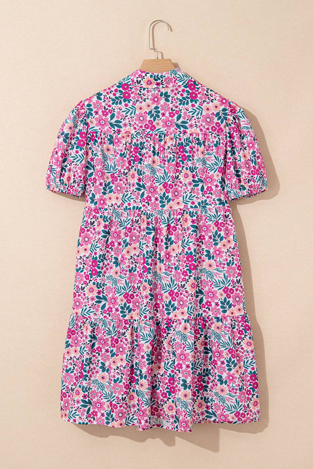 Easter Floral Collared Button Dress