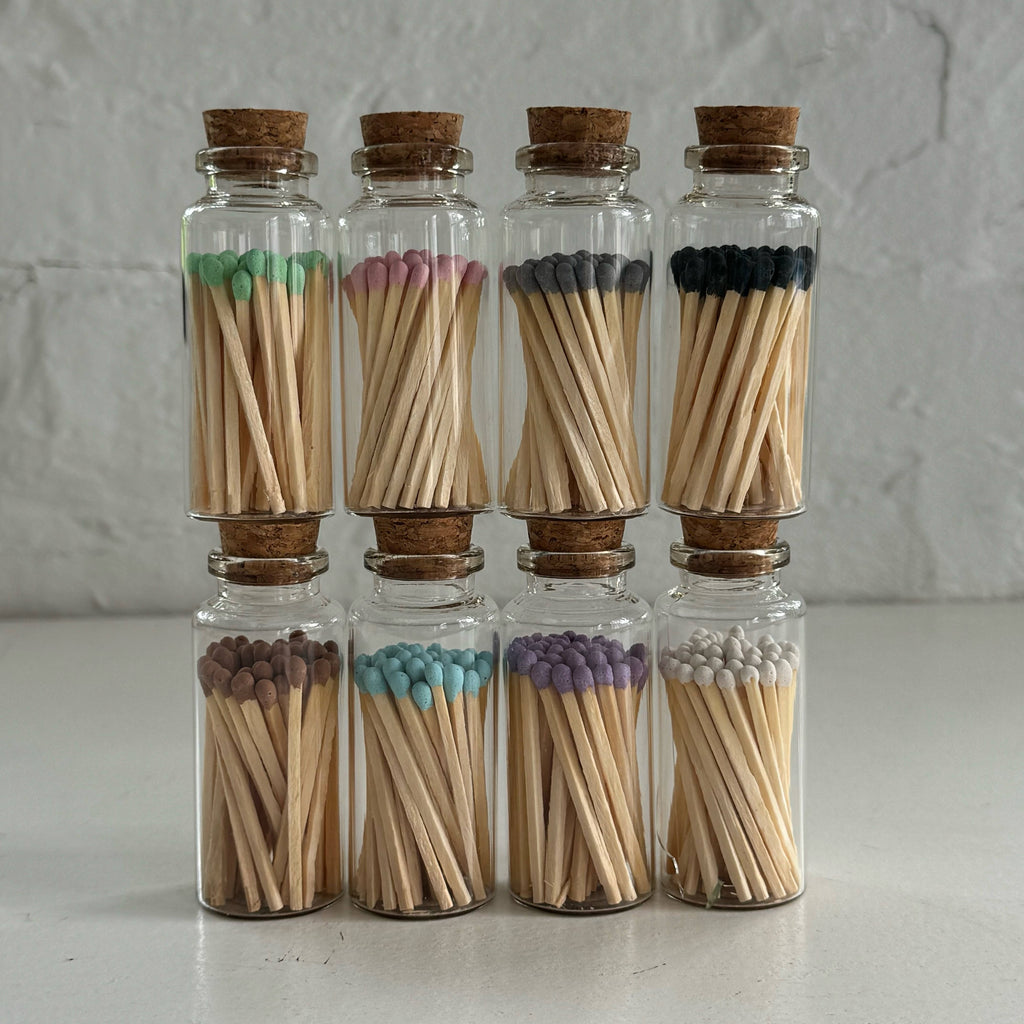 Apothecary Match Vials (40 matches & Striker) | Glass & Cork