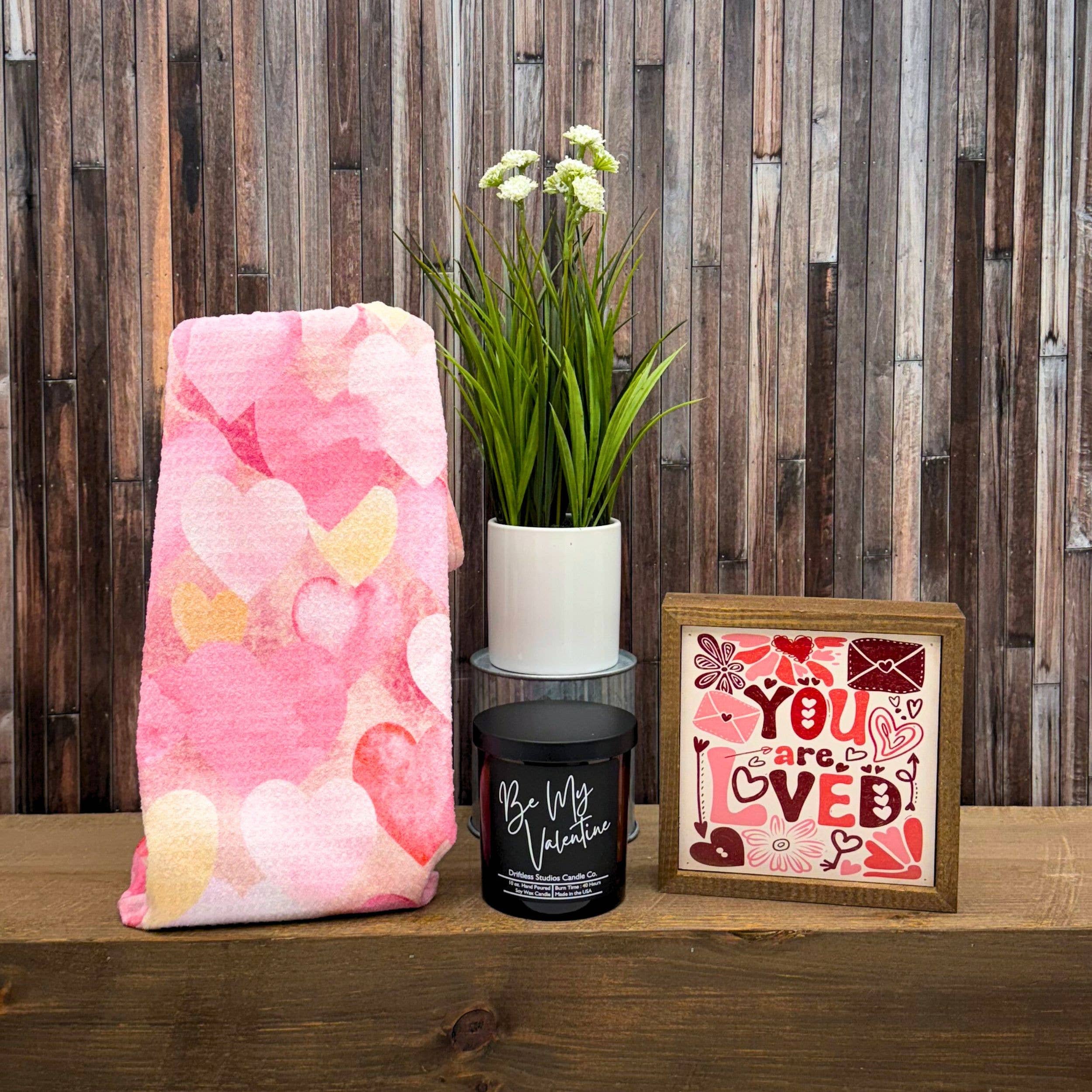 Heart Collage Valentine's Day Waffle Towels - Home Decor