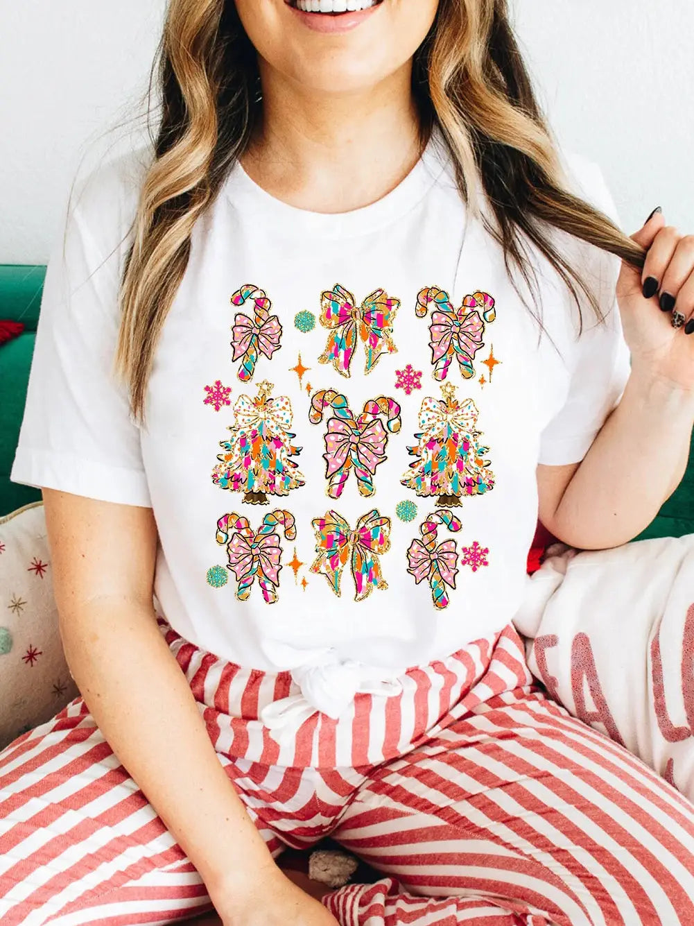 Christmas Tree Bow Tee