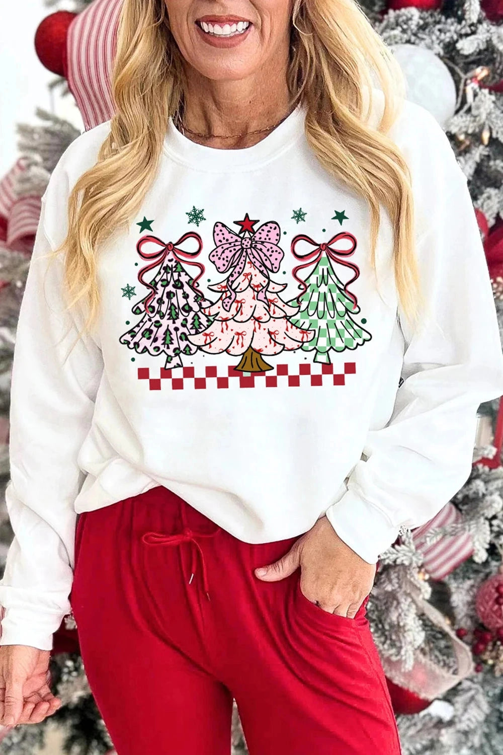 Christmas Tree Graphic Sweatshirt