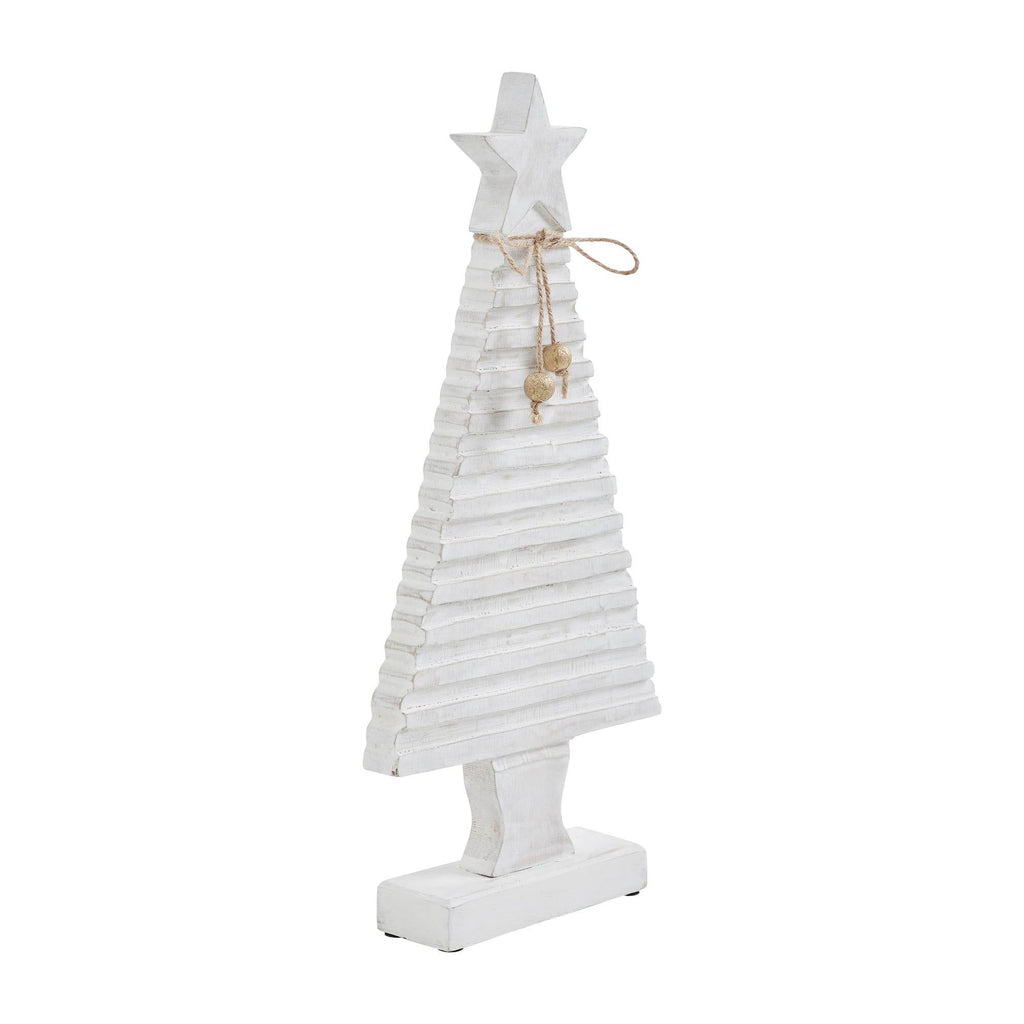 Starbright Distressed White Wooden Tree 17x7.75x2