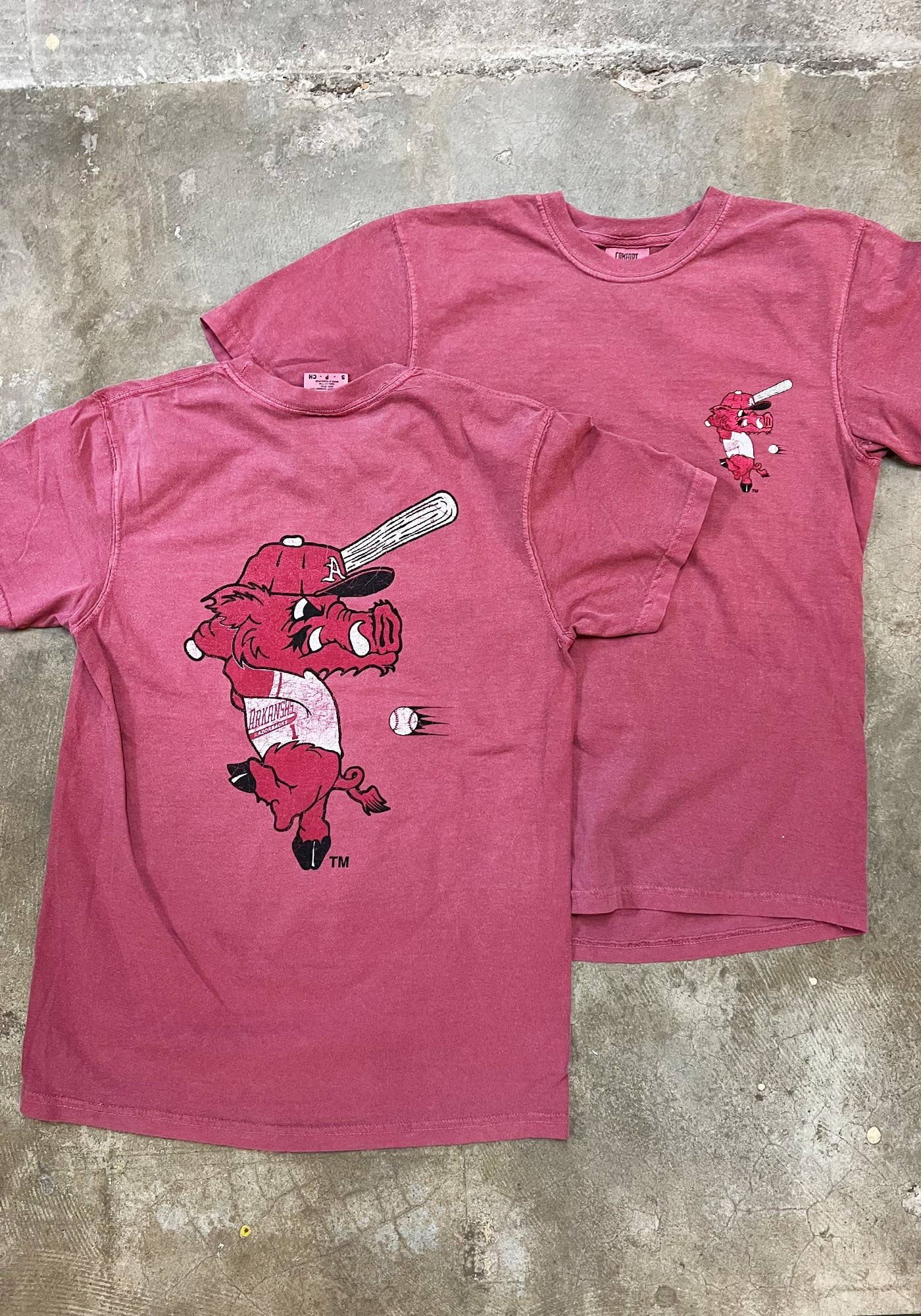 Red Batting Ribby Short Sleeve