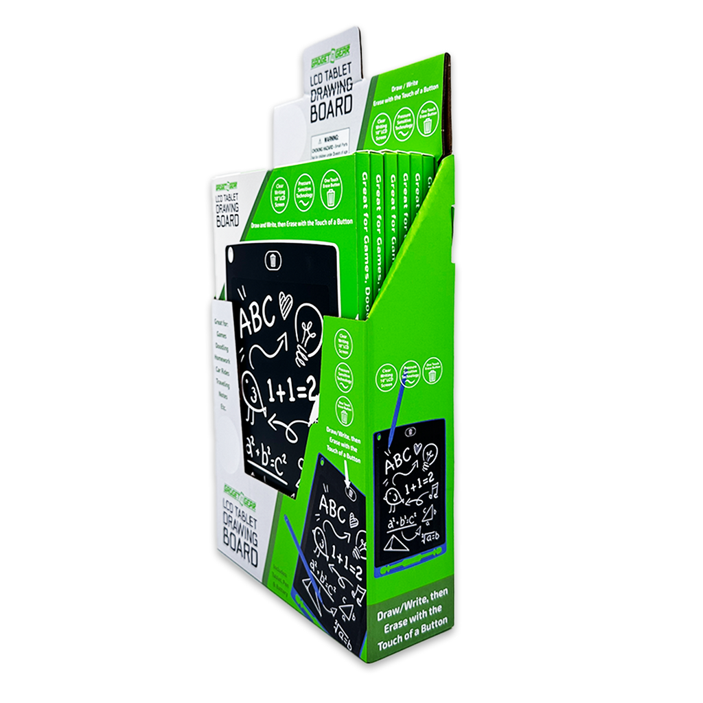 Gadget Gear Reusable LCD Drawing Tablet - 6 Piece Display
