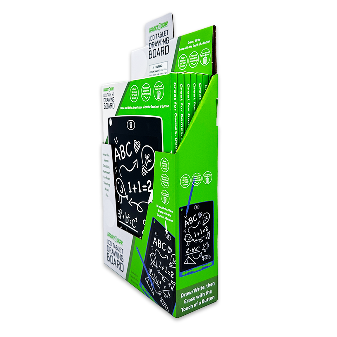 Gadget Gear Reusable LCD Drawing Tablet - 6 Piece Display