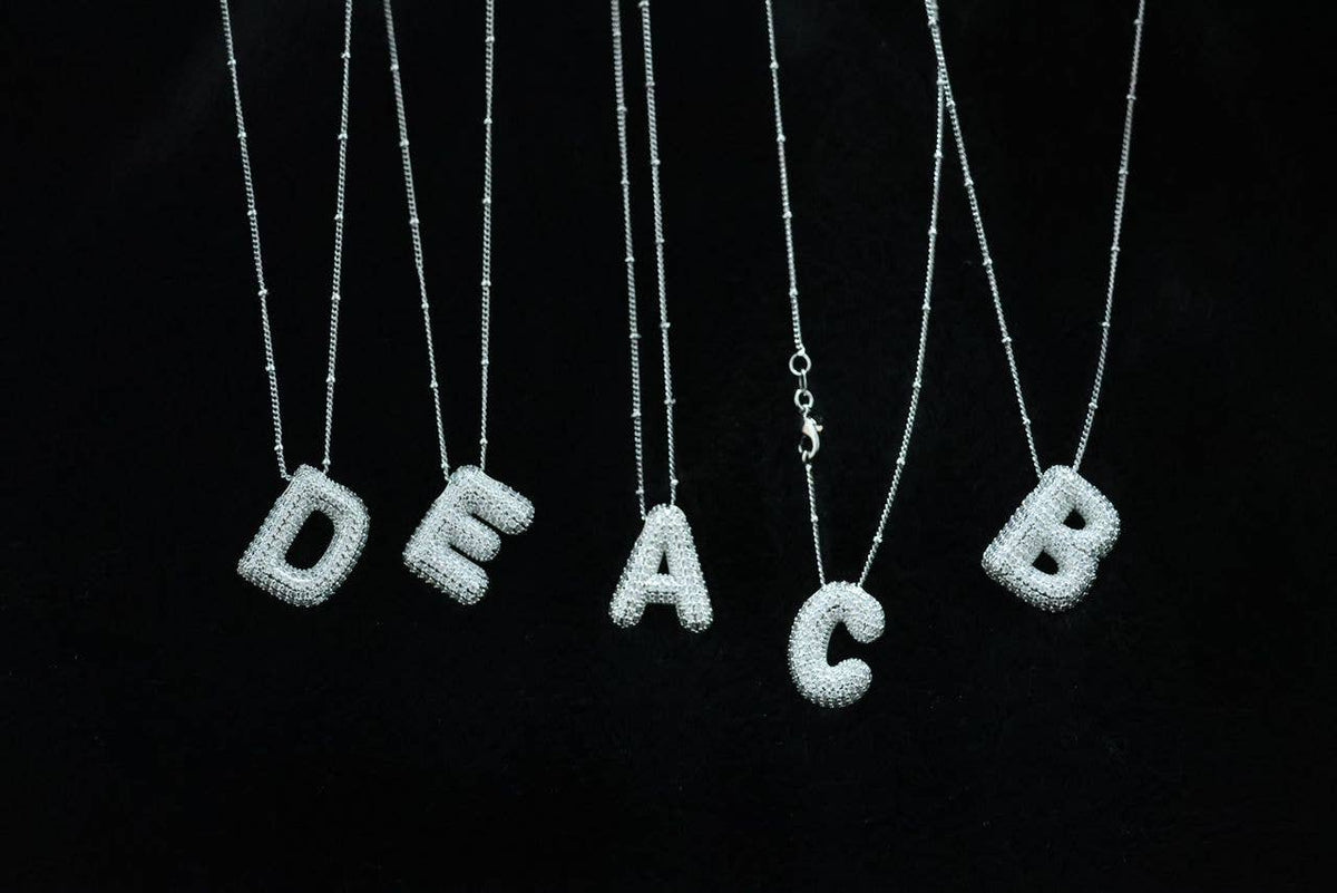 ✨Bubble Initial Necklaces✨