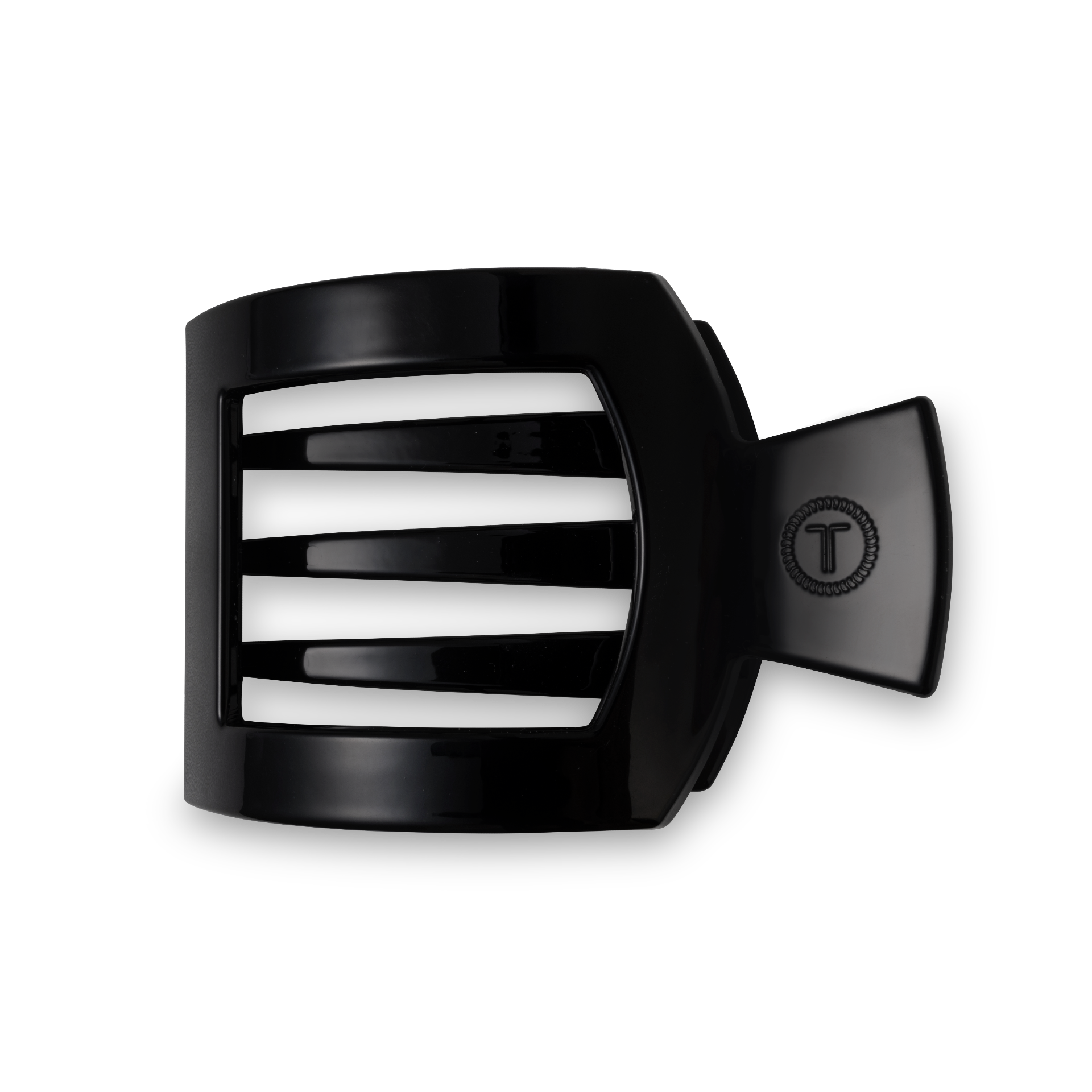 Square Flat Hair Clip | Med. | Jet Black