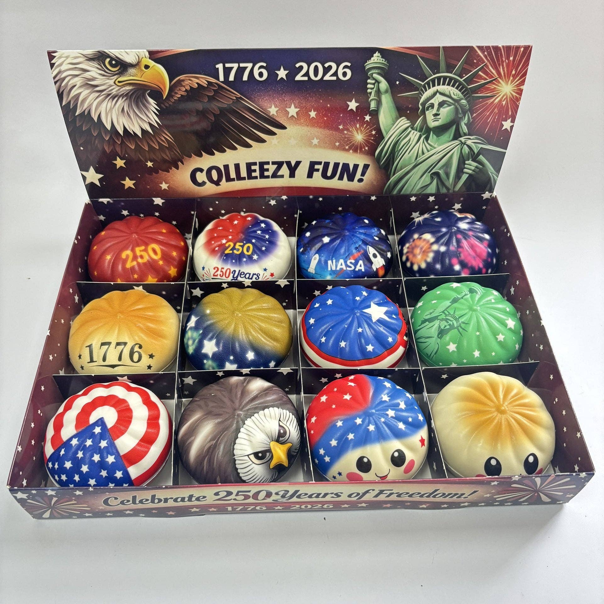 Patriotic PU Squishy Toy Stress Relief 4th July