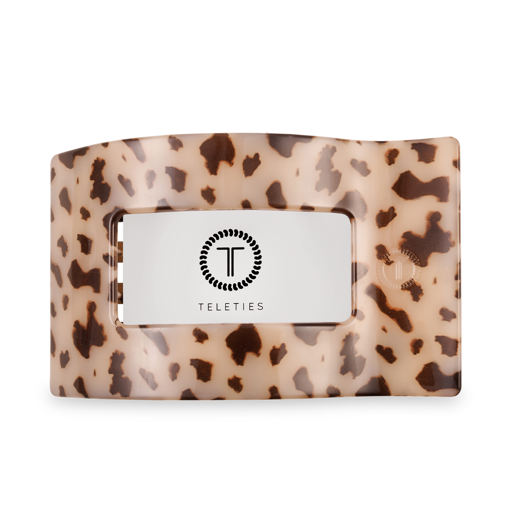 Flat Rectangle Hair Clip | Large | Blonde Tortoise