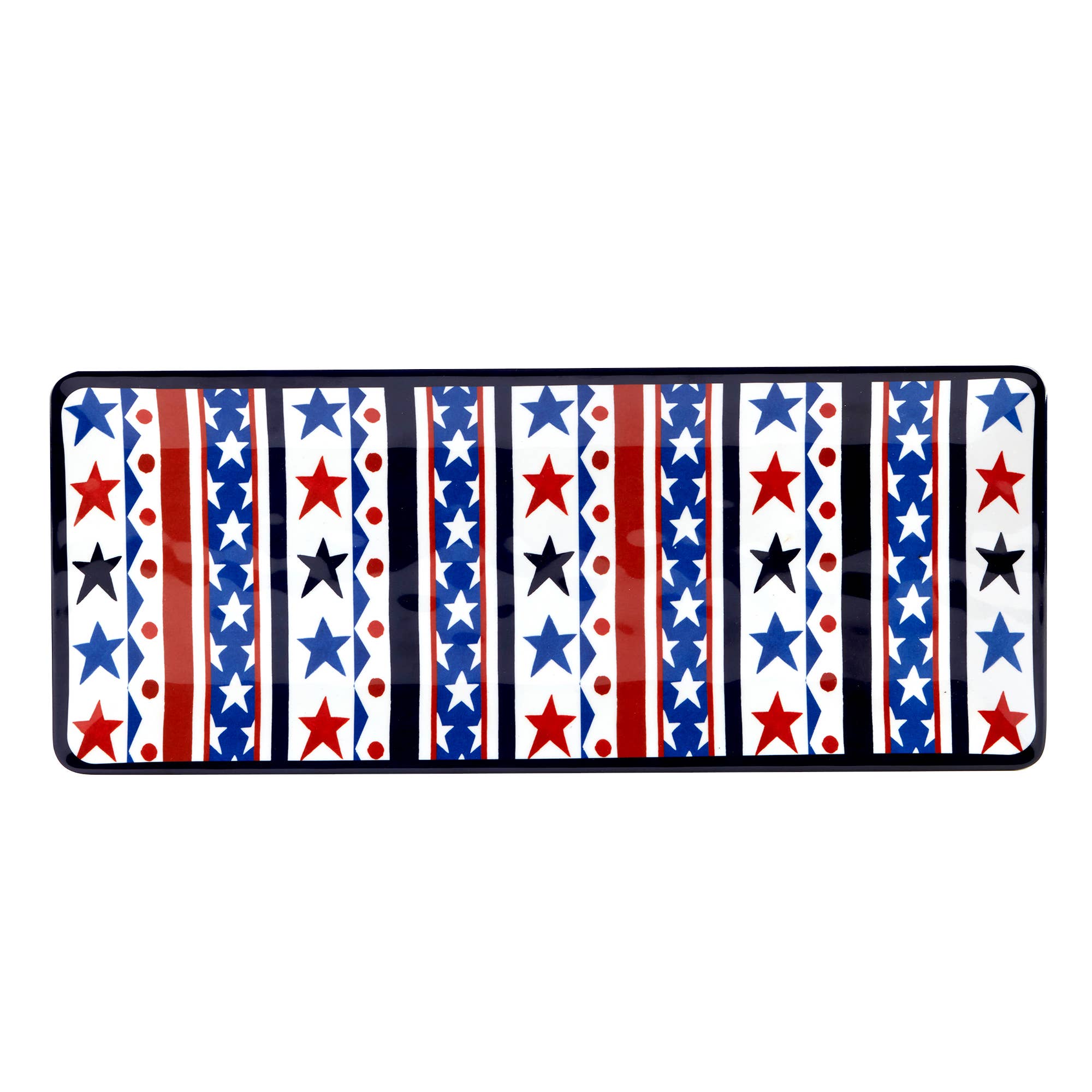 Stars & Stripes Melamine Rectangular Platter 19 in  x 8 in