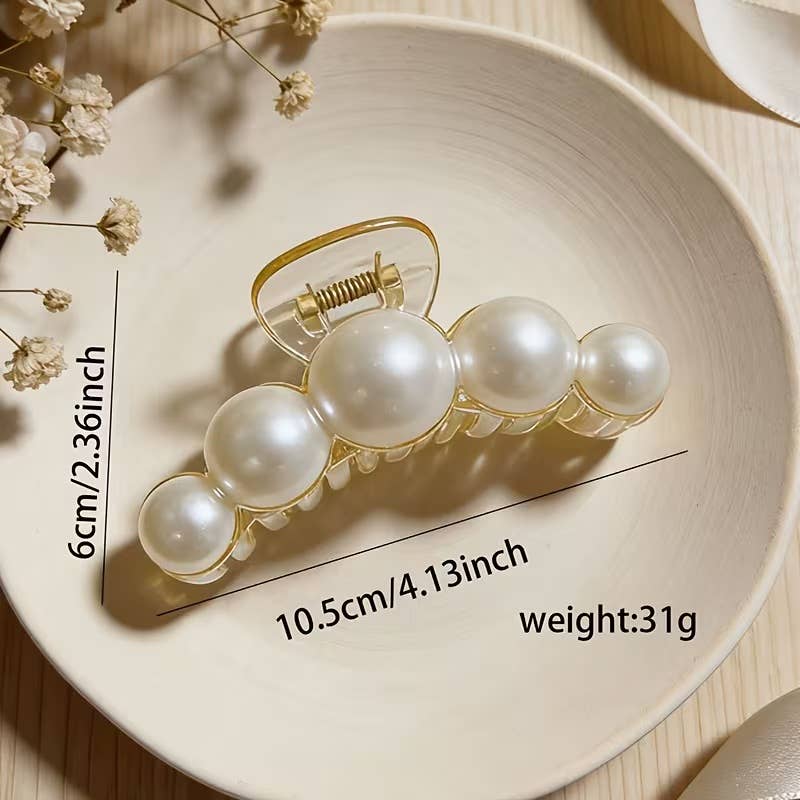 Pearl Large Hair Clip