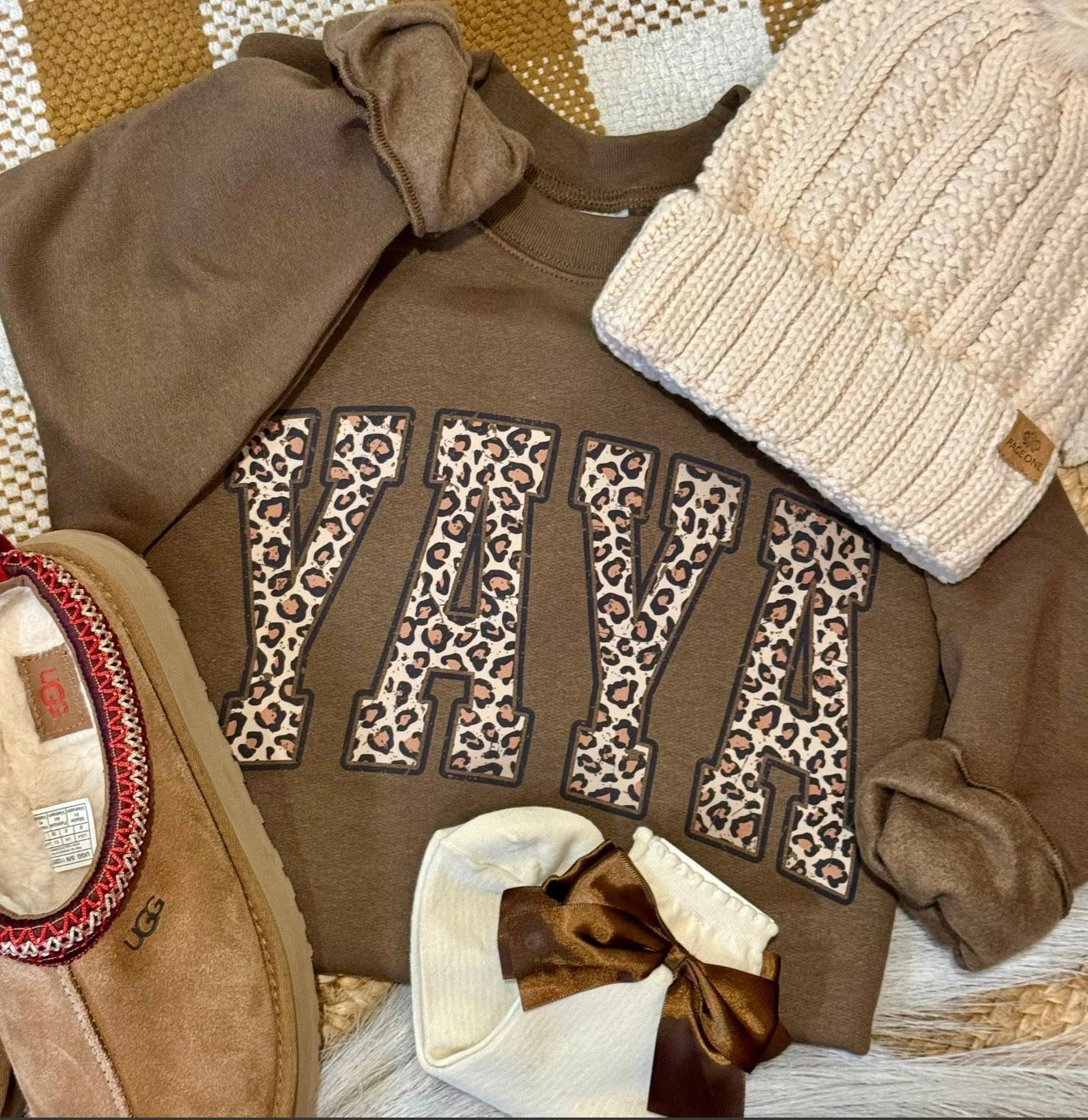 PRE-ORDER Leopard Name Sweatshirt