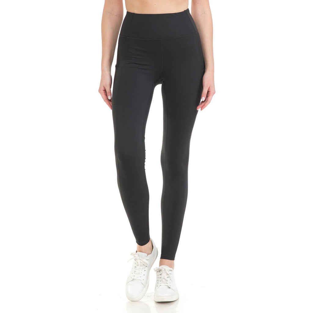 High Waist Activewear Leggings - Side Pockets