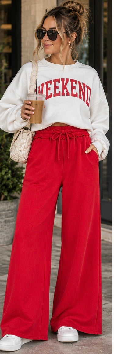 The Off Duty Wide Leg Sweats