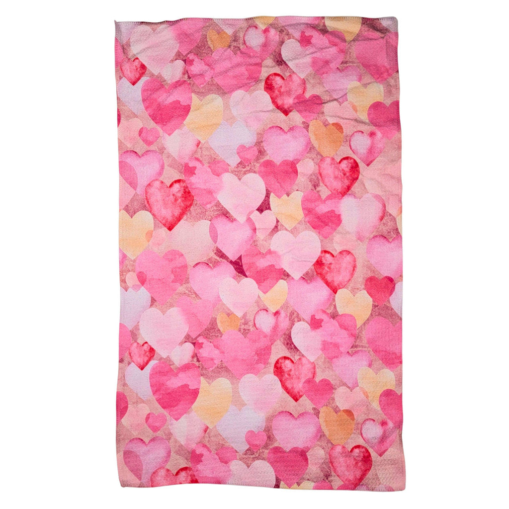 Heart Collage Valentine's Day Waffle Towels - Home Decor