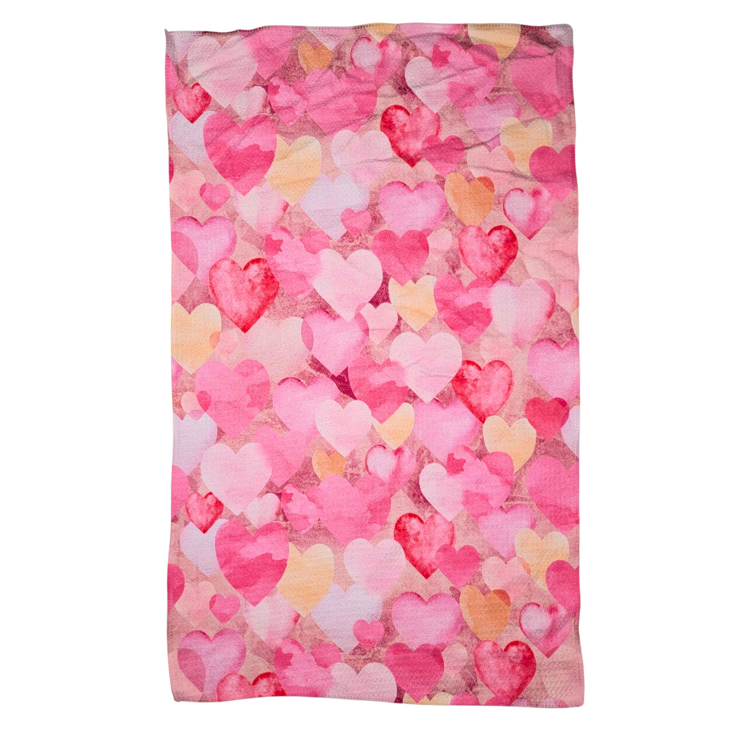 Heart Collage Valentine's Day Waffle Towels - Home Decor