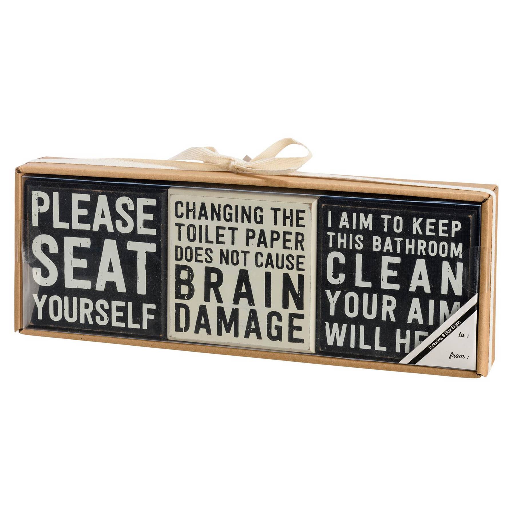 Bathroom Box Sign Set