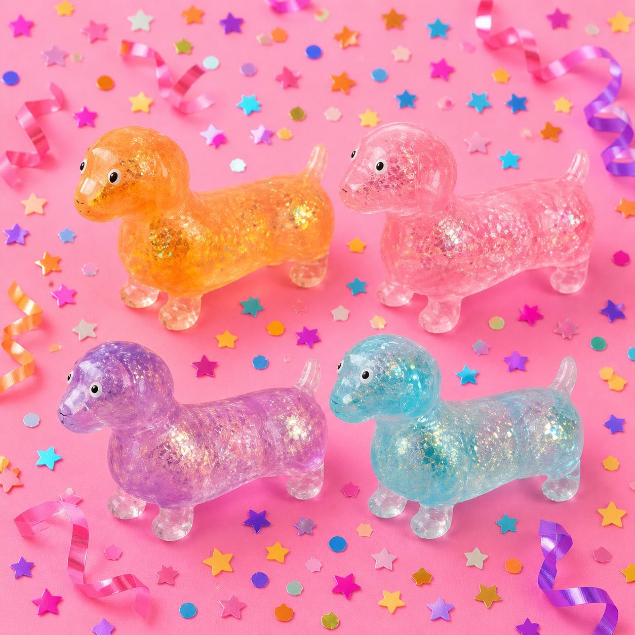 Glitters Weenie Dog Squishy