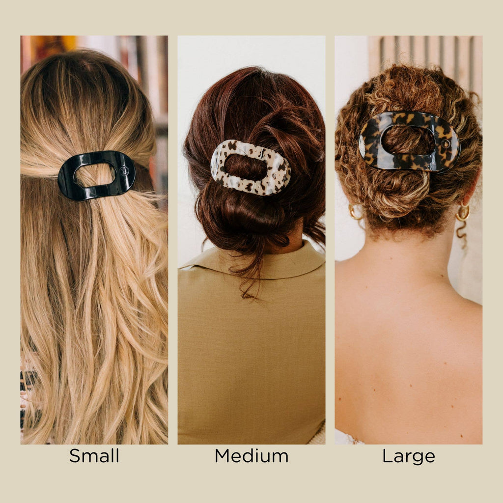 Round Flat Hair Clip | Large | Coconut White