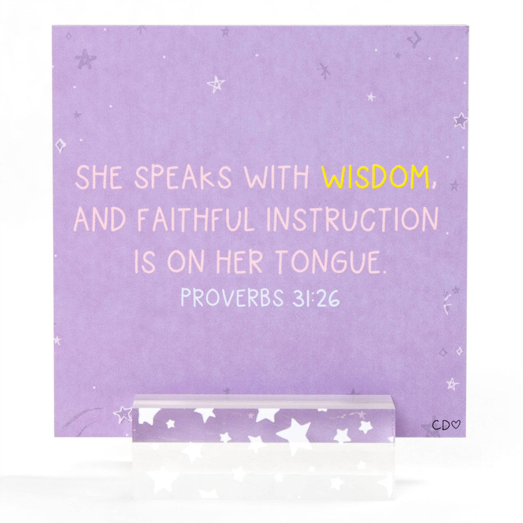 Verses for Teachers – Bible Verse Card Set + Display Stand