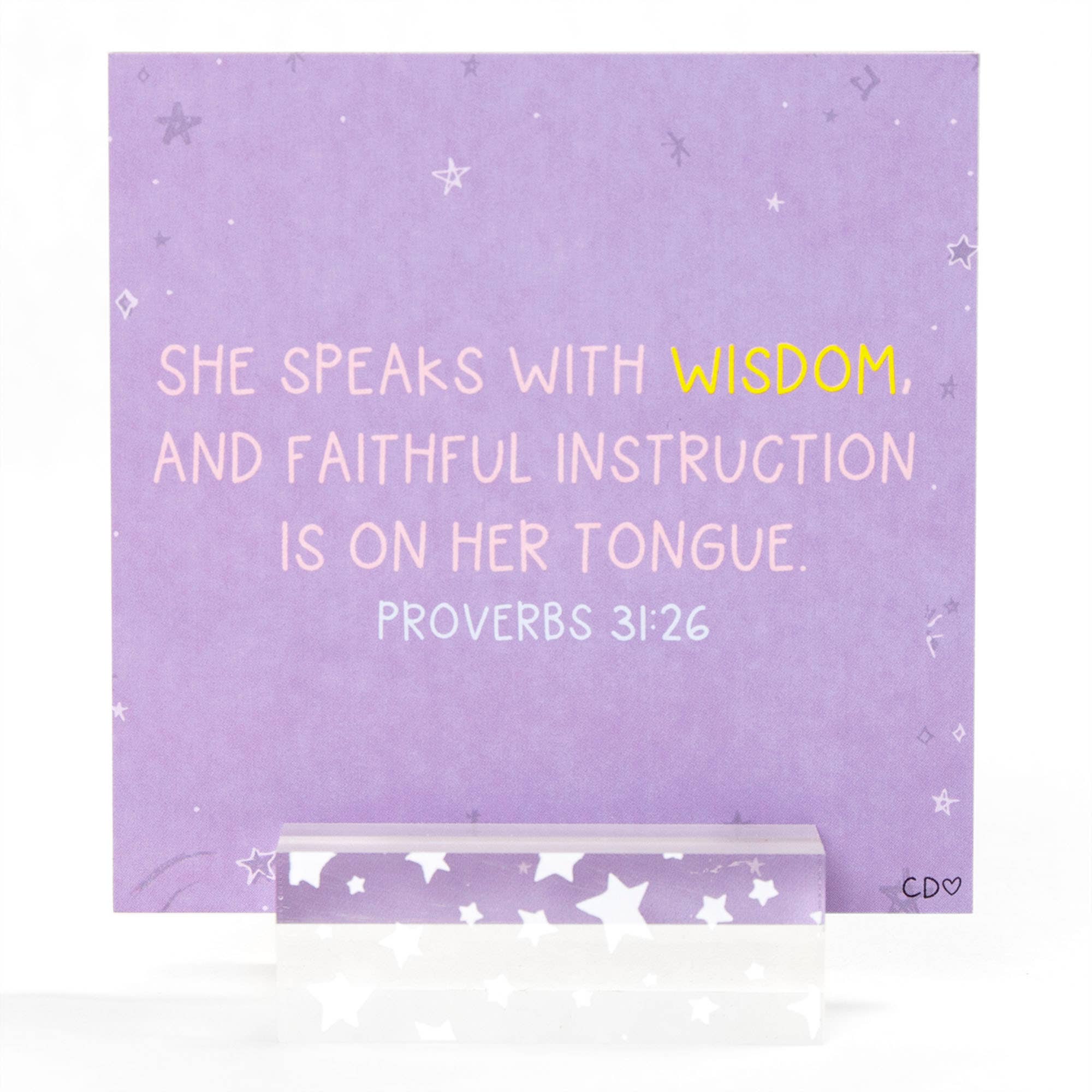 Verses for Teachers – Bible Verse Card Set + Display Stand
