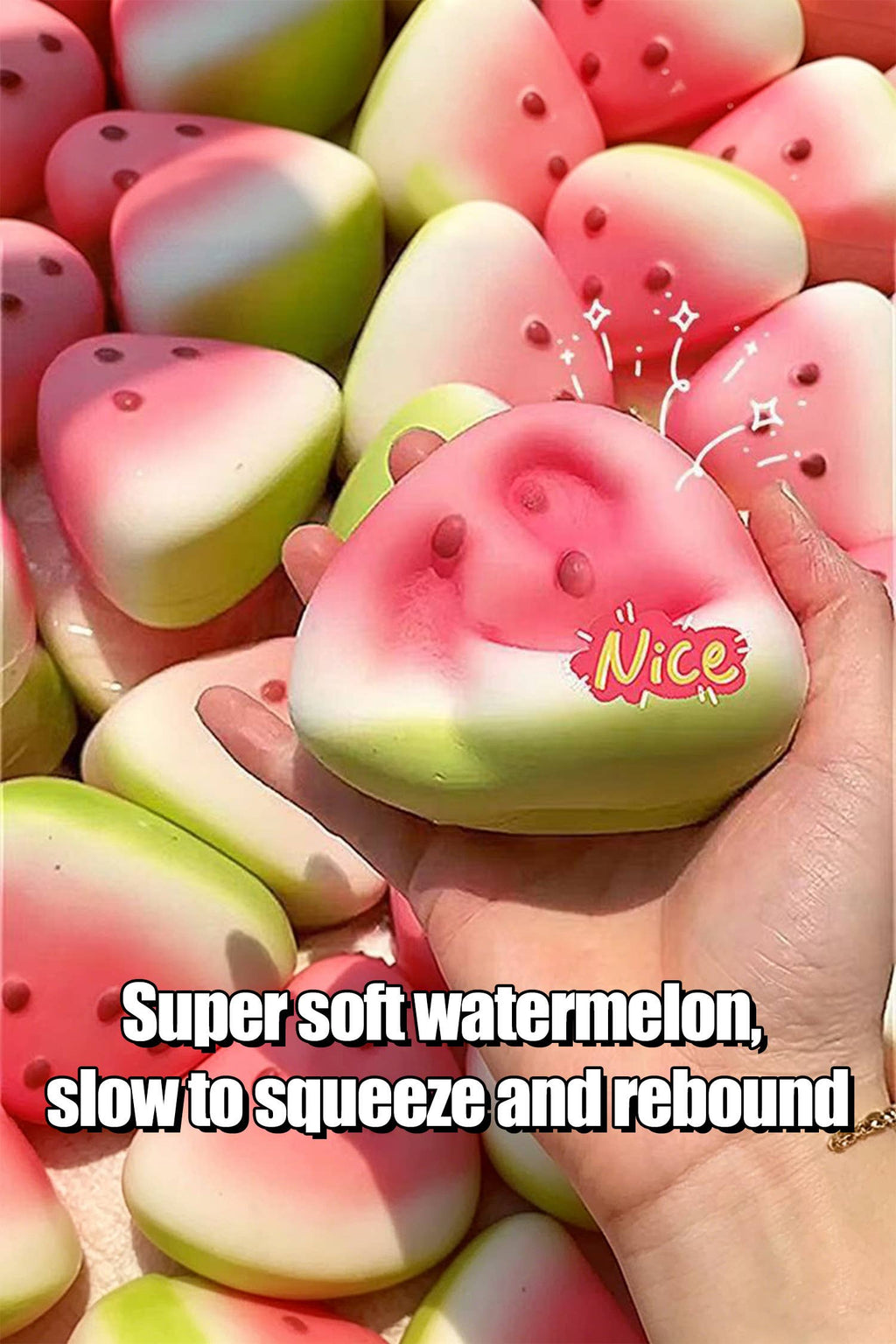 Cute Watermelon Super Soft Ice Skin Slow Rising Squishy Toy