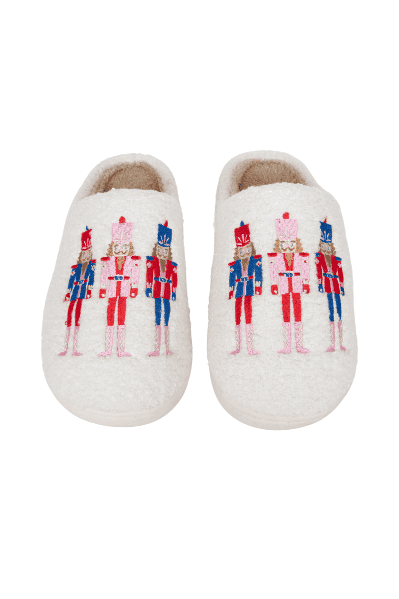 Nutcrackers Holiday Sherpa Slippers