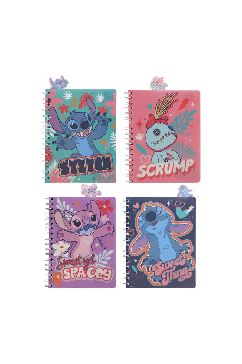 UPD 717225ST Disney Stitch Spiral Notebook - 12 pcs