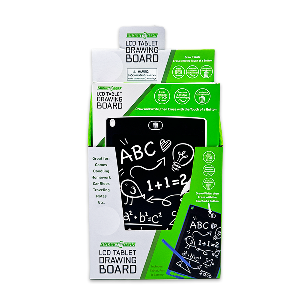 Gadget Gear Reusable LCD Drawing Tablet - 6 Piece Display