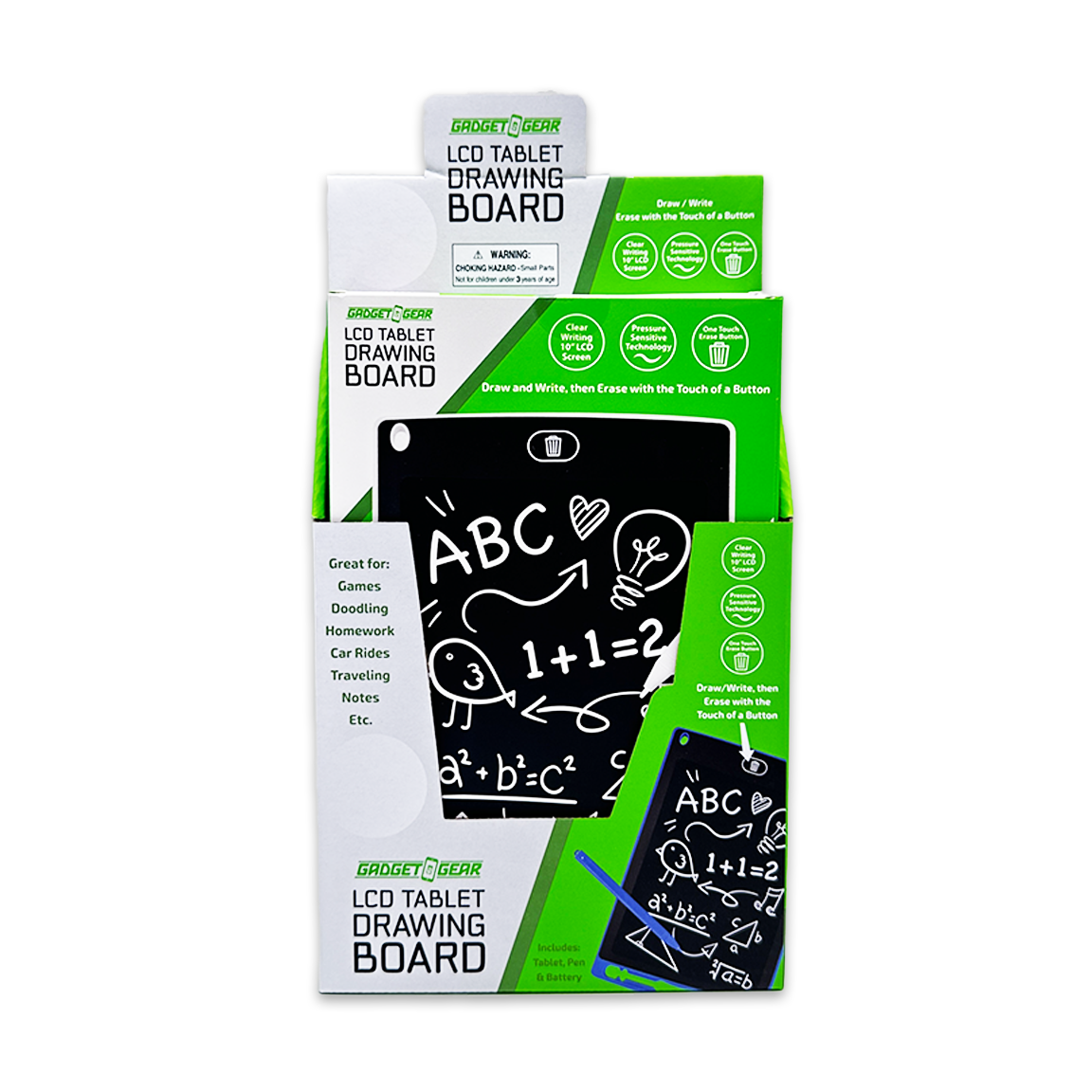 Gadget Gear Reusable LCD Drawing Tablet - 6 Piece Display