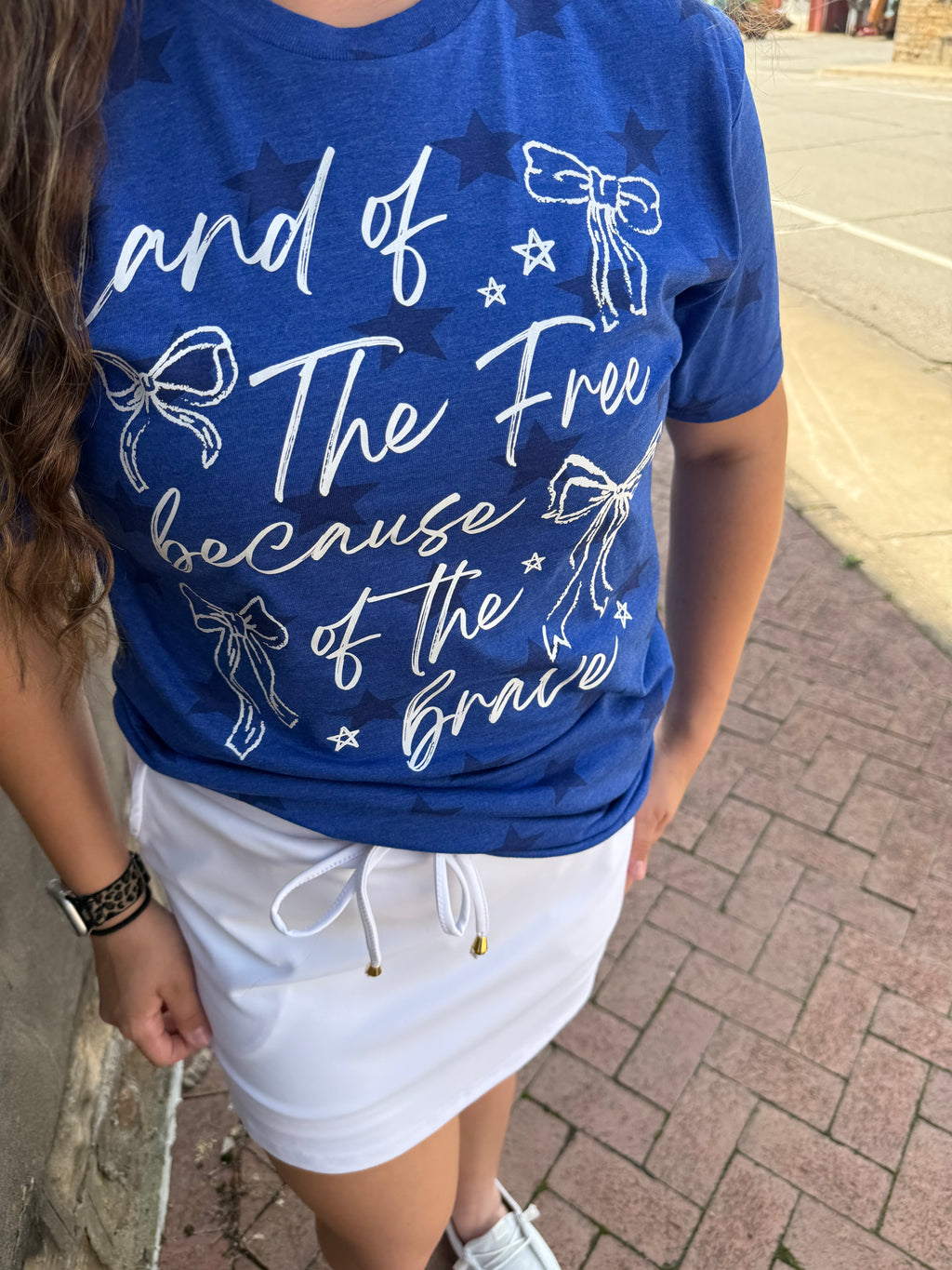 🇺🇸 Land of the Free Bow Tee 🇺🇸