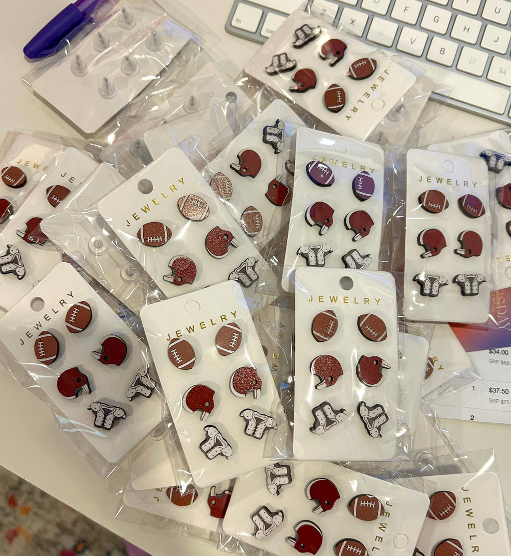 Football Earrings Set