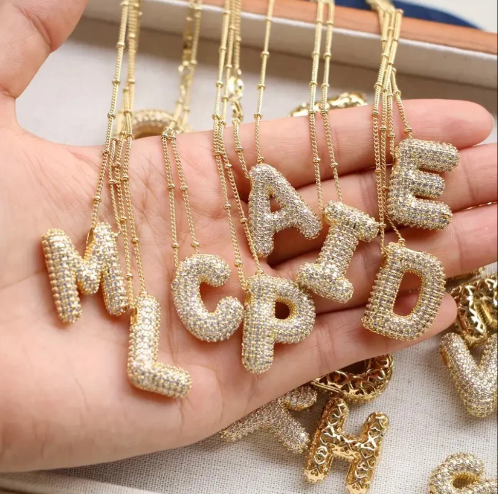 ✨Bubble Initial Necklaces✨