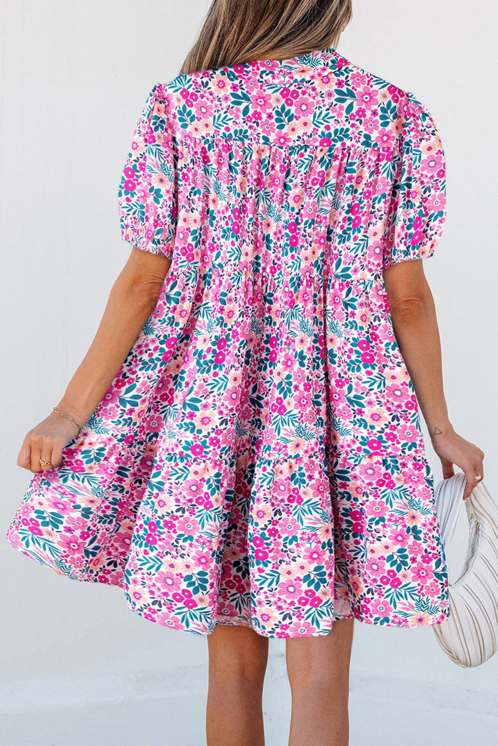 Easter Floral Collared Button Dress